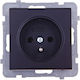 Ospel Sonata Single Walled Power Socket Black