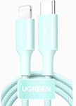 Ugreen Geflochten USB-C zu Lightning Kabel Grün 1m