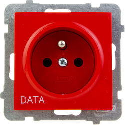 Ospel Power Socket Red 1pcs