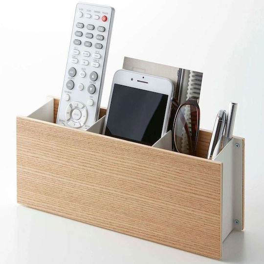 Schreibtisch-Organizer 3 Fächer Ymzk2732 25x7x10,2cm Naturweiß Yamazaki