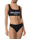Set Bikini Sutien sport Negru