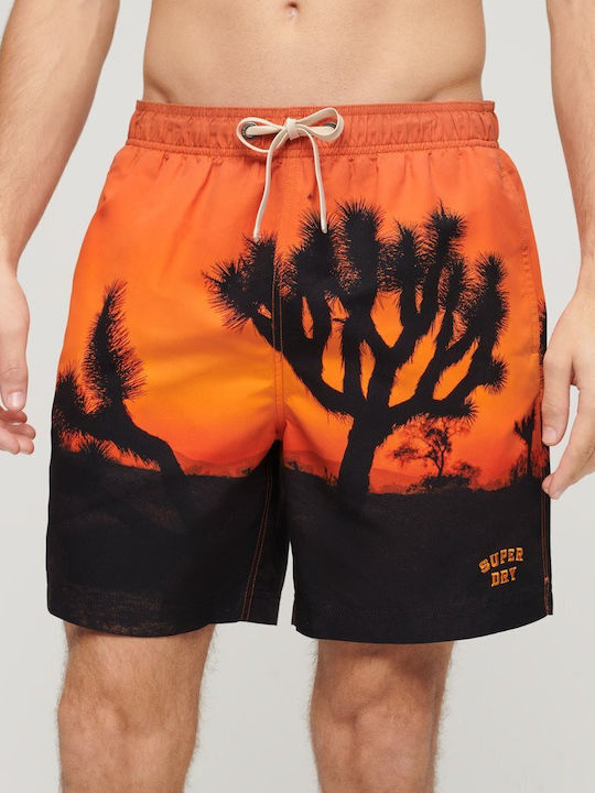 Superdry Photographic Herren Badebekleidung Shorts Orange