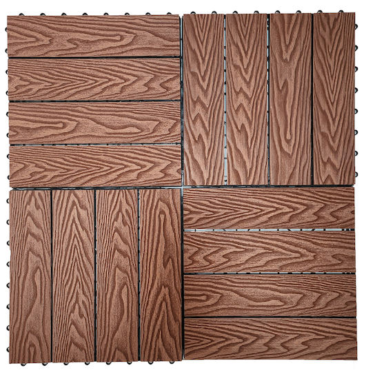 ForAll Πλακάκι για Δάπεδο Κήπου από WPC 30x30εκ.