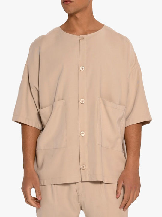 Kurzärmlig Hemd Beige