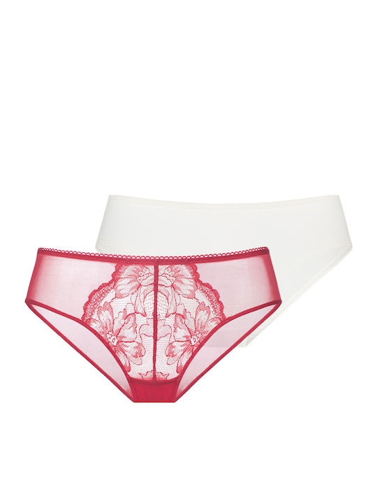 Dorina Hipster Γυναικεία Slip 2Pack Red