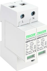 Tracon Electric Protecție Împotriva Descărcărilor Electrice La Panoul De Control T1 / T2 Dipolar ESPD1+2-12.5-2P Tracon Electric Protecție Împotriva Descărcărilor Electrice La Panoul De Control T1 / T2 Dipolar ESPD1+2-12.5-2P