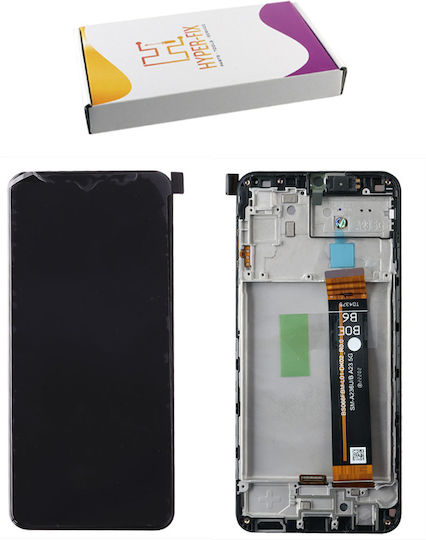 Hyper Fix Οθόνη με Μηχανισμό Αφής και Πλαίσιο για SAMSUNG A236 A23 5G (Μαύρο)