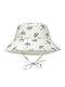 Laessig Palarie Copii Bucket Tesatura Cu Protectie Solara Palms Nature Albă