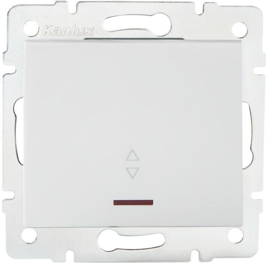 Kanlux Recessed Wall Switch Lighting One-Way White