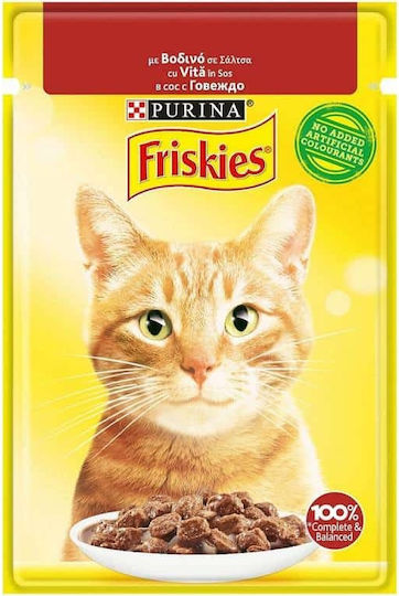 Friskies Wet Food for Cats with Beef 85gr