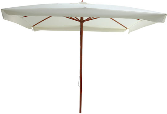 Professionell Garten & Terrassen Sonnenschirm Bodenständer Rund Holz Vasel Beige Ø3m 218-000013