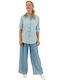 Women's Denim Long Sleeve Shirt Blue
