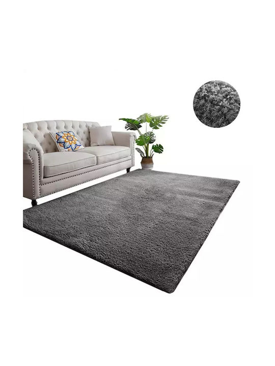 Rug Rectangular Gray