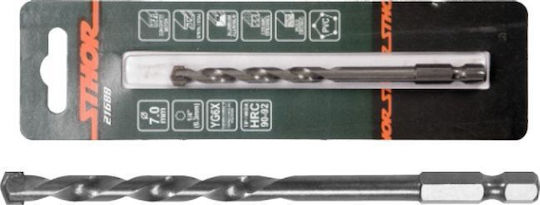 Sthor Diamond Drill Carbide with Hexagonal Shank for Masonry, Wood and Metal 7mm