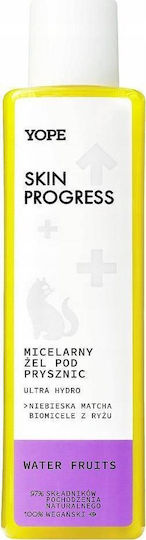 Gel de duș micelar Yope Skin Progress cu apă de fructe, 200ml