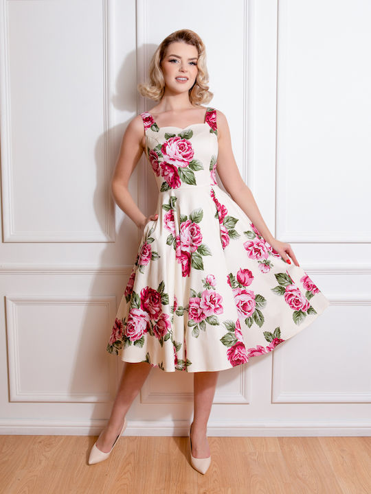 Vintage '50s Floral Dolce Vita Dress