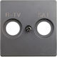 Kontakt-Simon TV-Antenna Socket Front in Gray Color TSI-82097-38