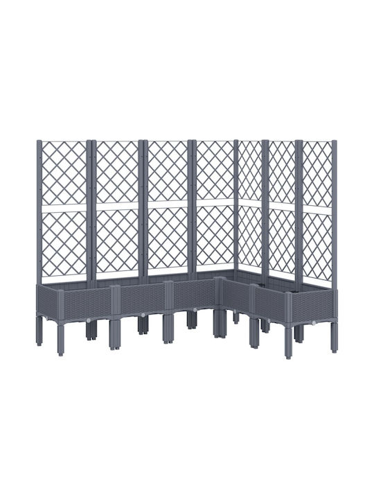vidaXL Planter Box Plastic Gri 160x120x142cm.