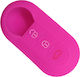 Car Key Cover Case made of with 3 Buttons for Fiat / Lancia in Pink Color