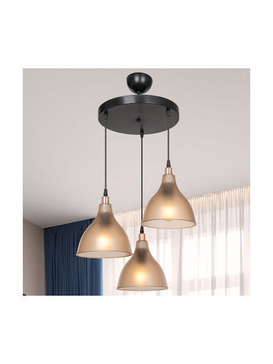Pakketo Orazio Κρεμαστό Φωτιστικό Μελί με Ντουί E27 36x36x80εκ.
