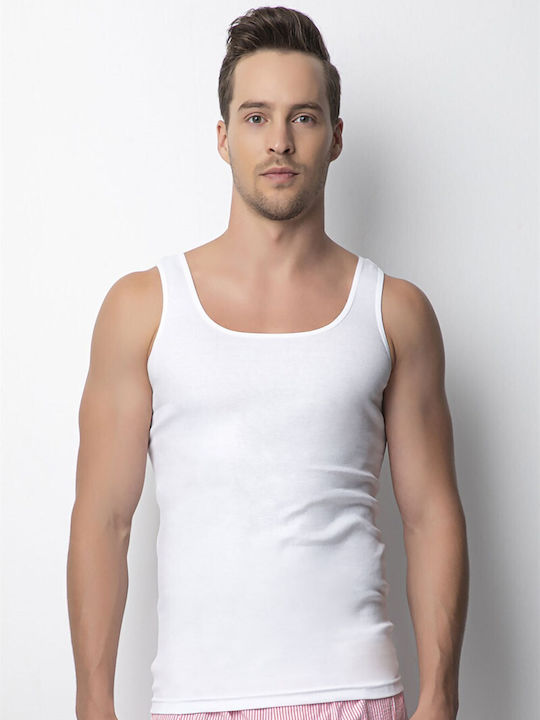 Donex Herren Unterhemden White 1Packung