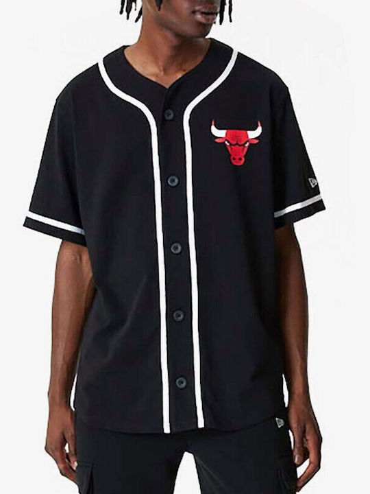 Chicago Bulls Nba Κοντομάνικο Βαμβακερό Πουκάμισο Black