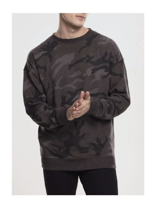 Urban Classics Herren Sweatshirt Olive Camo