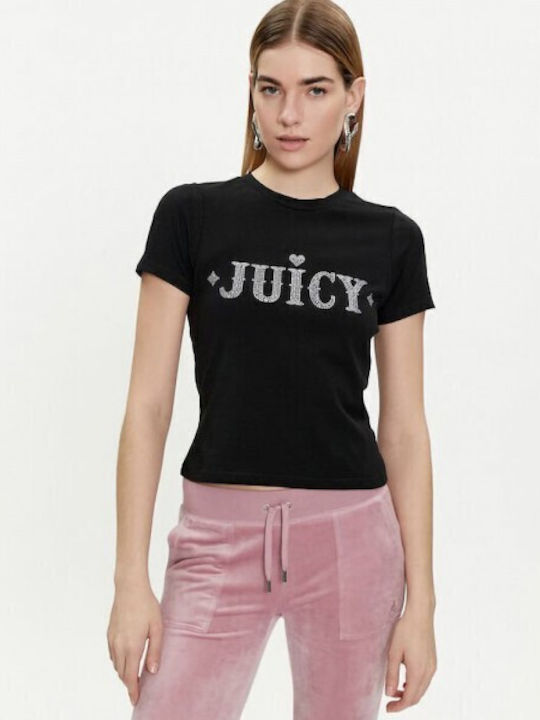 Juicy Couture Women's Athletic T-shirt Black