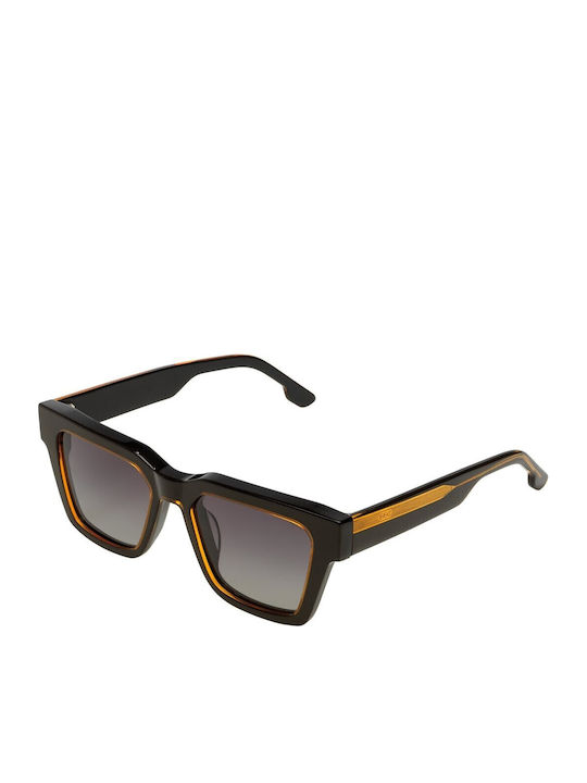 Komono Bob Unisex Sunglasses with Black Horn-Ri...
