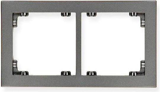 Karlik Switch Frame 2 Positions Vertical and Horizontal Installation in Gray Color 11DR-2