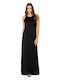 Maxi Evening Dress Satin Black
