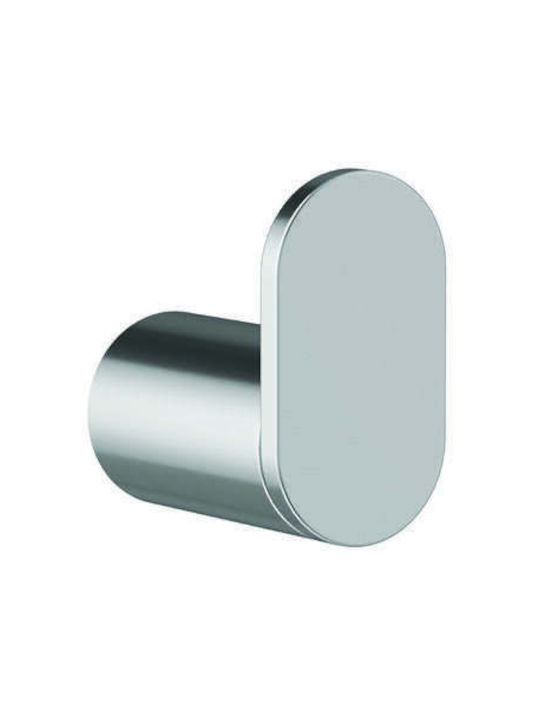 Orabella Single Wall-Mounted Bathroom Hook Silver