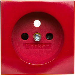 Hager S.1 B.3 B.7 Power Socket Front in Red Color 3965768962