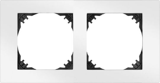 Elektro Plast Switch Frame 2 Positions in White Color 3872-00