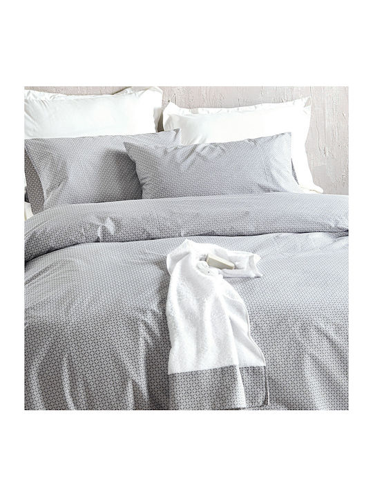 Rythmos Bettbezug-Set Übergröße mit 2 Kissenbezügen 225x250 Sinclair Grey