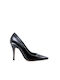 Schutz Leather Pointed Toe Black High Heels