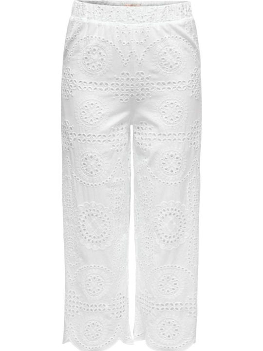 Only Damen Stoffhose Bright Weiß