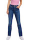 Women's Jean Trousers in Straight Line Cobalt Sheen