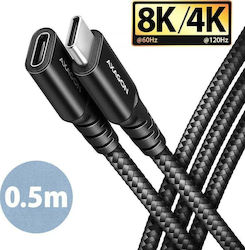 Axagon USB 2.0 USB-C männlich - USB-C-Buchse 240W 0.5m (BUCM32-CF05AB)