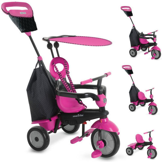 Smart Trike Vanilla Plus Μετατρεπόμενο με Χειρολαβή Γονέα 4 σε 1 για 15 Μηνών Ροζ