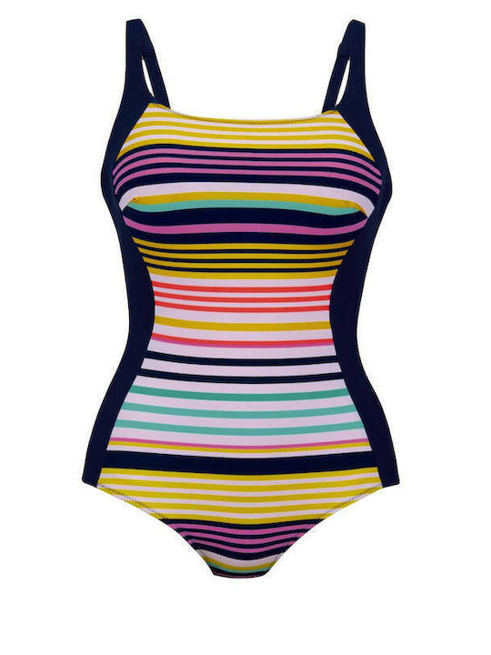 Costum de baie cu dungi multicolore Anita 6265 Albina cu cupe C