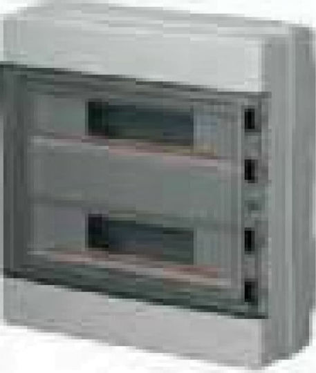 Elettrocanali Wall mounted Waterproof 18-Elements Fuse Box with 2 Rows