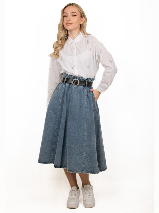 Ellen Denim Skirt Blue