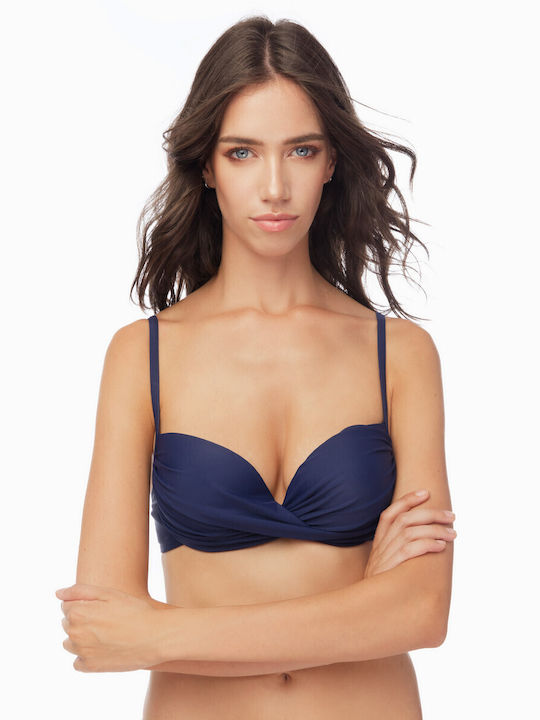 Minerva Bikini Σουτιέν με Ενίσχυση Navy