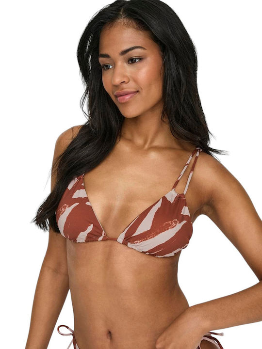 Only Triangle Bikini Top Sorrel Horse Multi