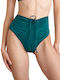 Bikini Slip High Waist Petrol Blue