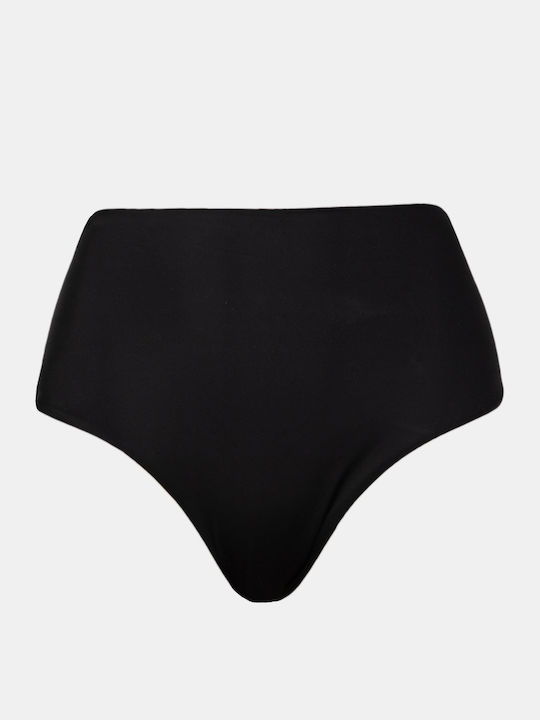 Γυναικείο Μαγιό Brazil Slip Rock Club Μαύρο Κορσές Ψηλόμεσο Regular Fit Lycra