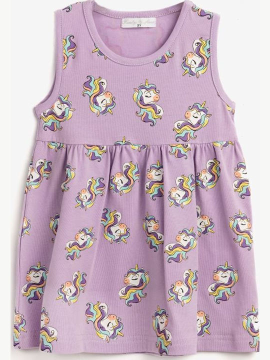 Funky Kinderkleid Ärmellos Lilac