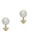 Emporio Armani Earrings made of Silver Gold Plated with Pearls