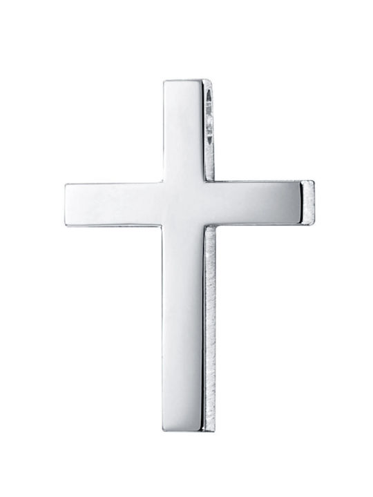 Triantos White Gold Cross 14K with Chain